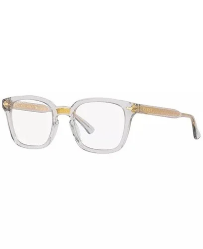 Gucci GG0184O 005 Eyeglasses Transparent Grey Square Authentic