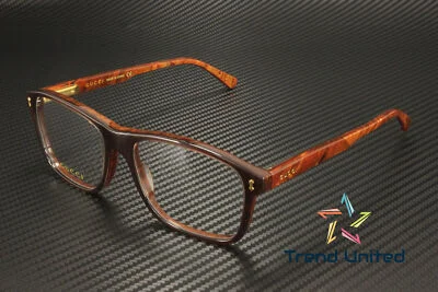 GUCCI GG1045O 003 Rectangular Squared Brown Demo Lens 56 mm Men